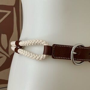 Land’s End Leather Rope Belt